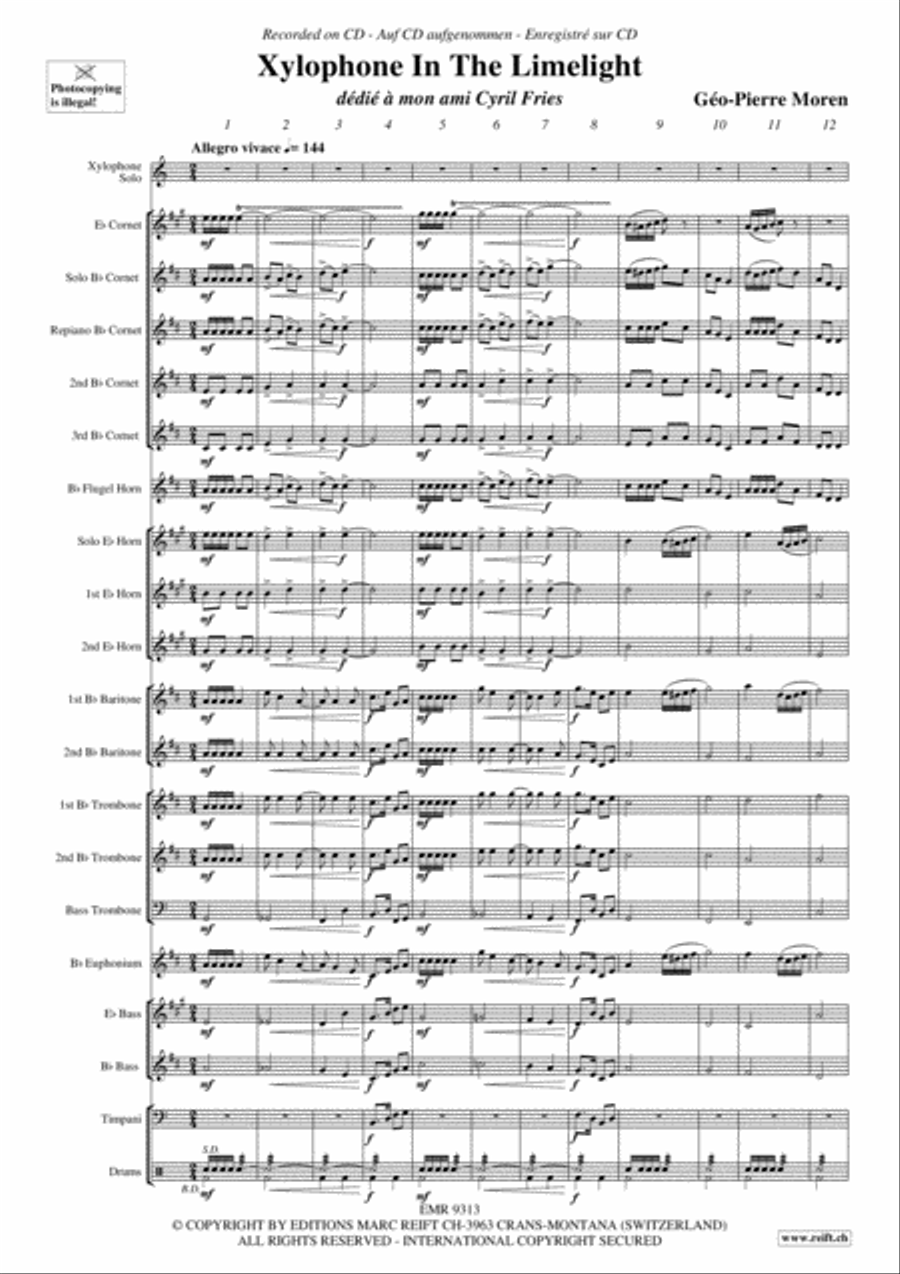Xylophone In The Limelight Brass Band scores gallery preview page 4