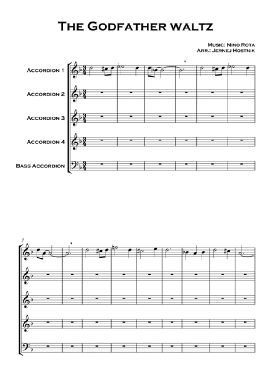 Godfather store waltz accordion