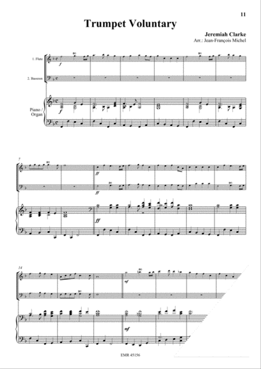 Halleluja (Handel) / Ave Maria (Bach-Gounod) / Trumpet Voluntary (Clarke) Bassoon scores gallery preview page 5