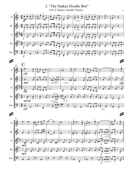 A Patriotic Medley by George M. Cohan (for Woodwind Quintet)