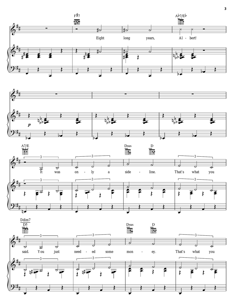An English Teacher Piano, Vocal, Guitar scores gallery preview page 3