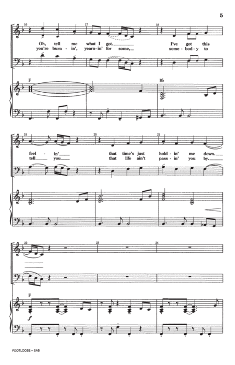 Footloose (arr. Kirby Shaw) 3-Part scores gallery preview page 3