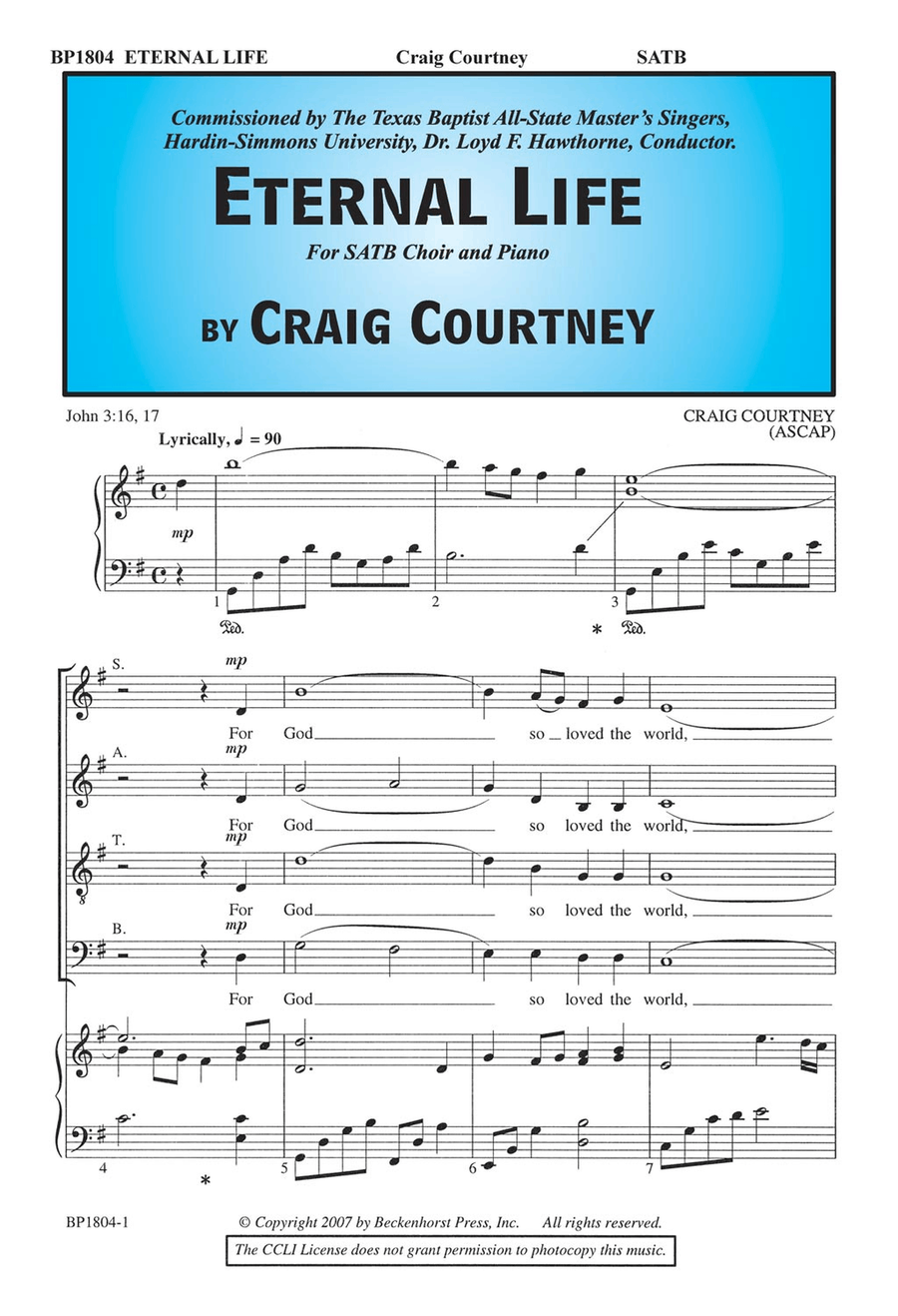 Eternal Life - SATB 4-Part scores gallery preview page 1