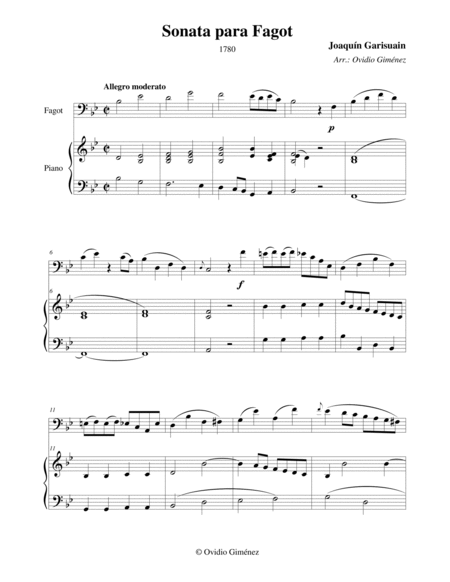Sonata para fagot de Joaquin Garisuain image number null