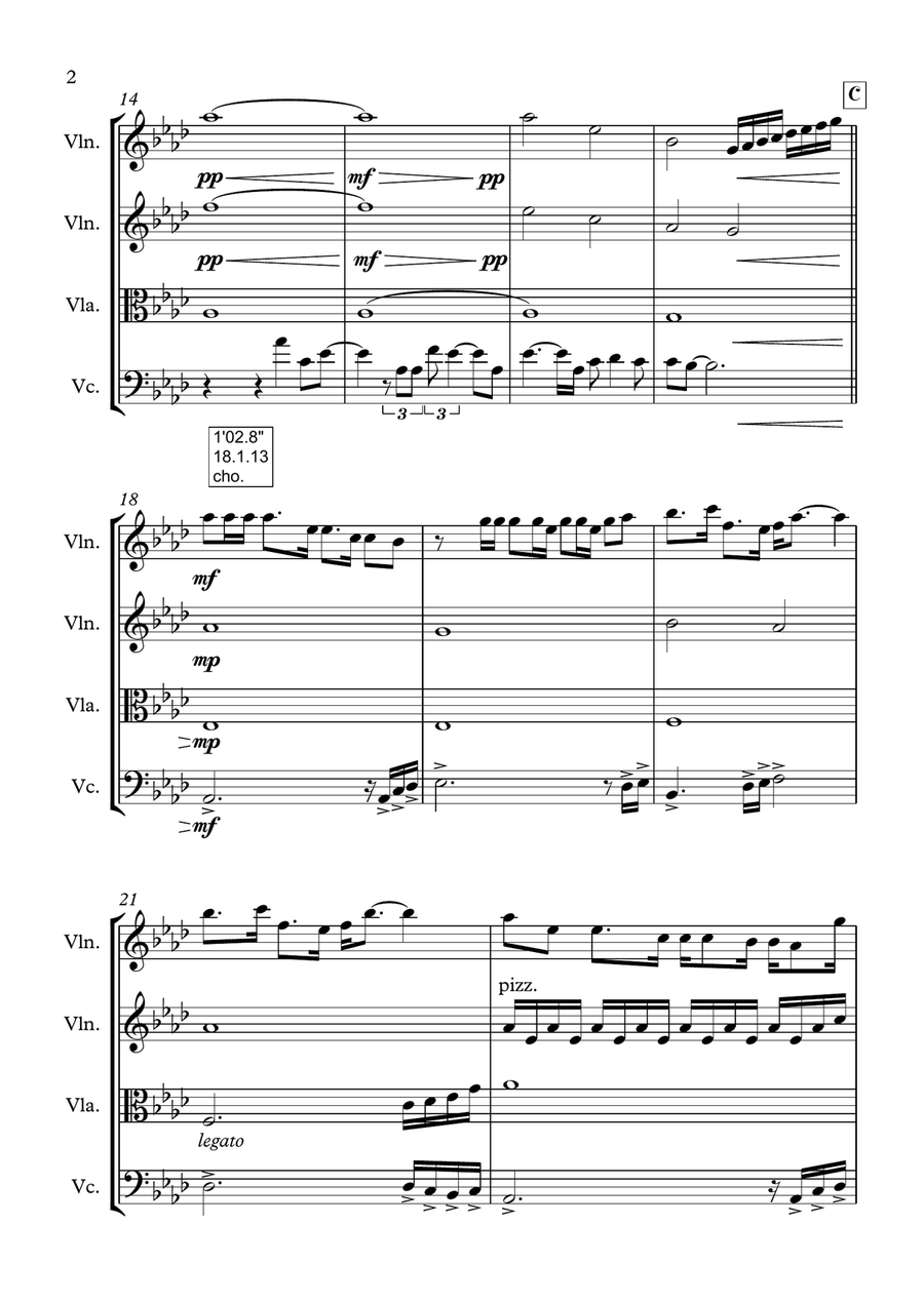 Never Enough String Quartet scores gallery preview page 2