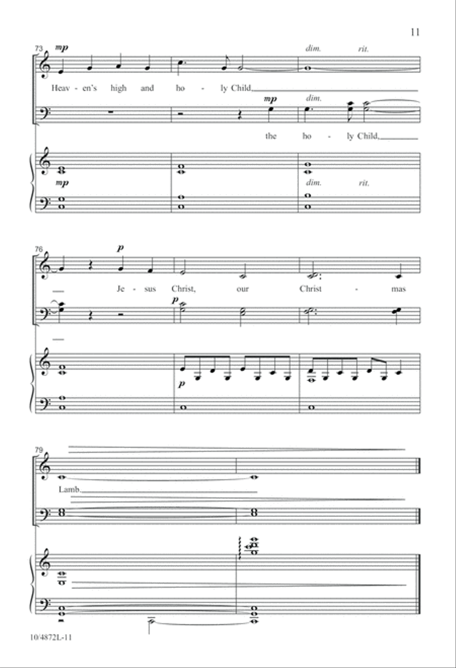 The Christmas Lamb The Christmas Lamb 4-Part scores gallery preview page 11