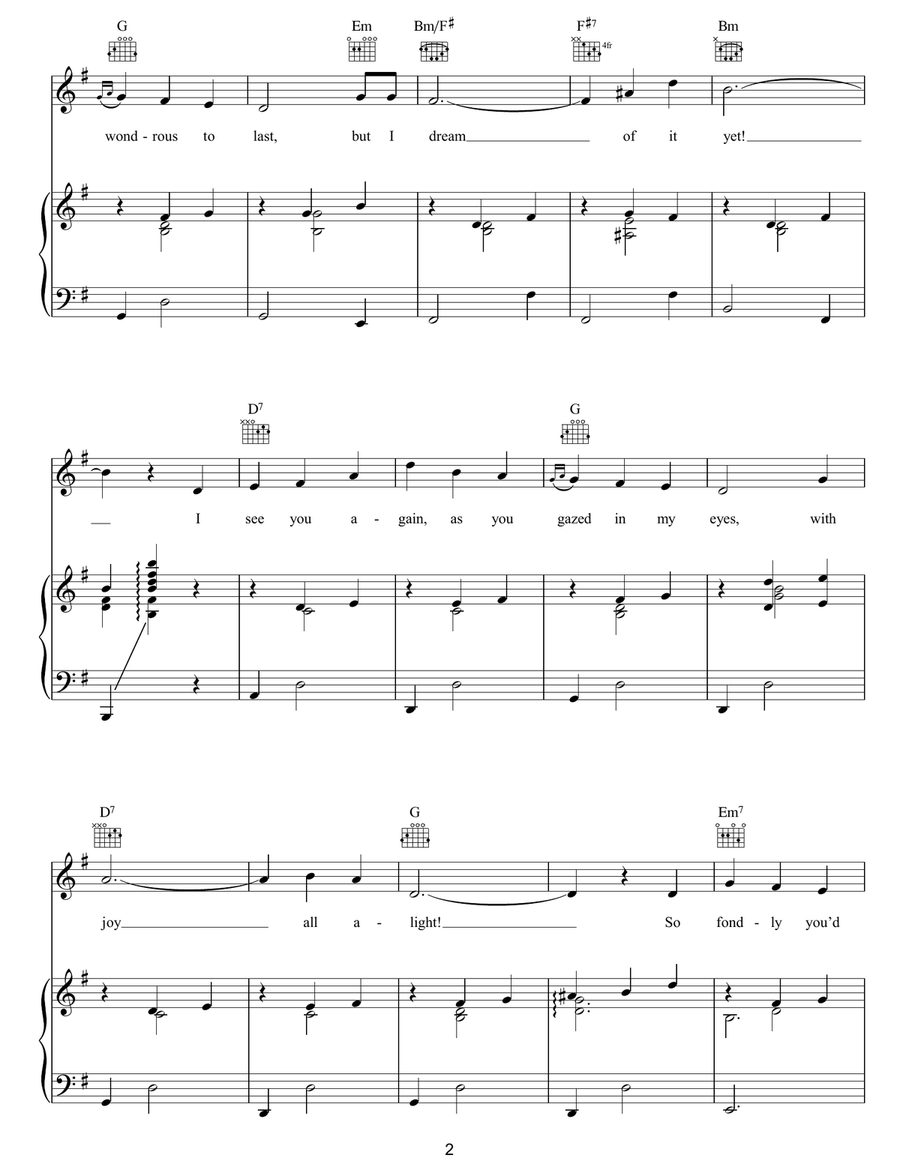 Kiss Me Again Kiss Me Again Piano, Vocal, Guitar scores gallery preview page 2