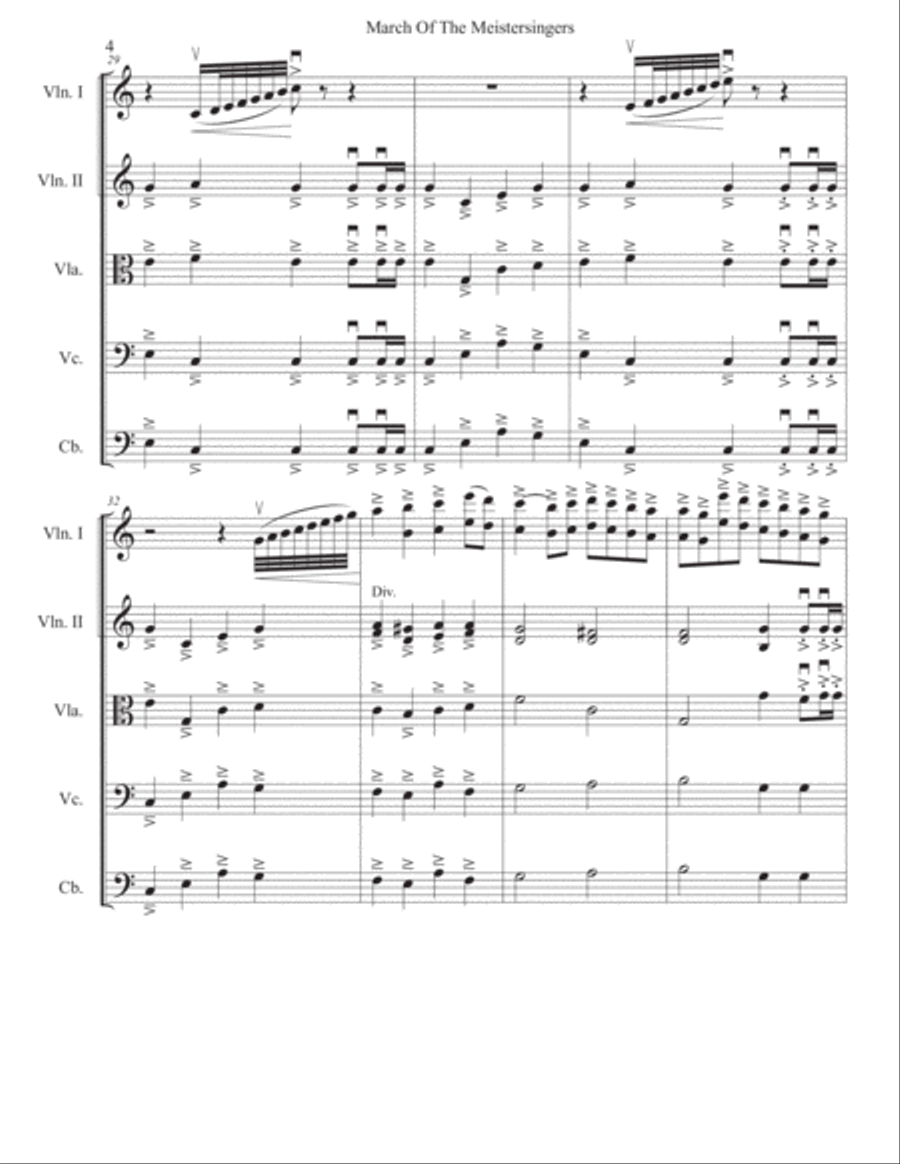 March Of The Meistersingers for string orchestra String Orchestra scores gallery preview page 5