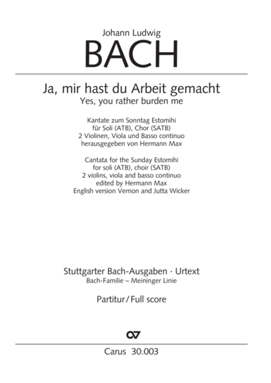 Yes, you rather burden me here (Ja, mir hast du Arbeit gemacht) 4-Part scores gallery preview page 2