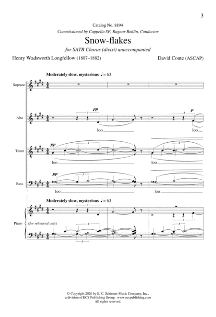 Snow-flakes Divisi scores gallery preview page 2