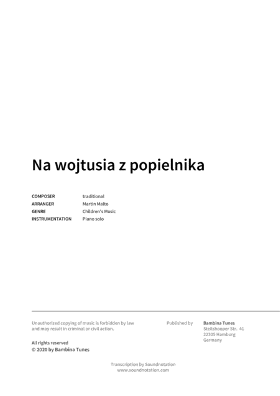 Na wojtusia z popielnika Piano Solo scores gallery preview page 2