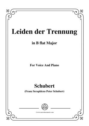 Schubert-Leiden der Trennung,in B flat Major,for Voice&Piano
