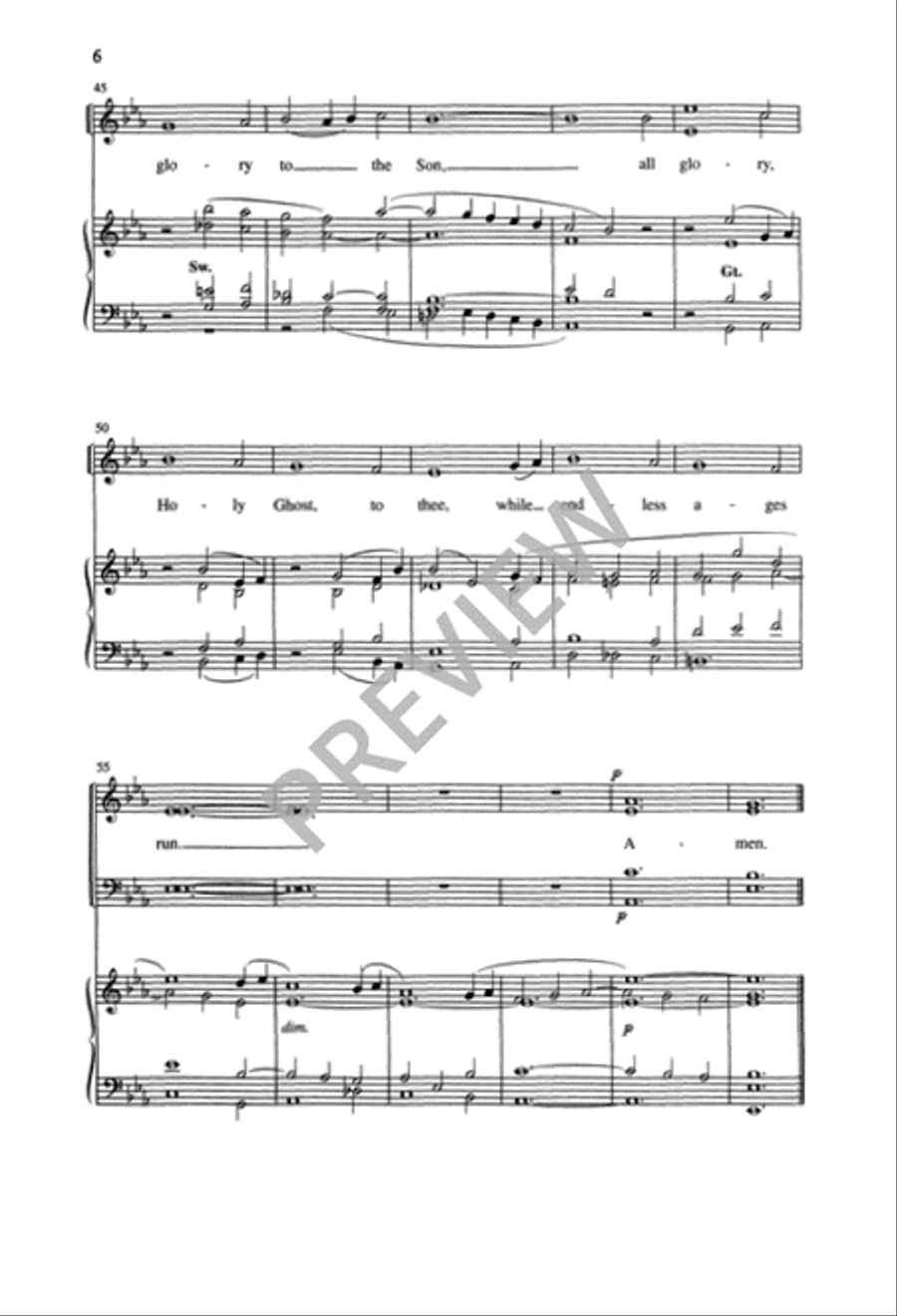 O Holy Spirit, Lord of Grace 4-Part scores gallery preview page 7