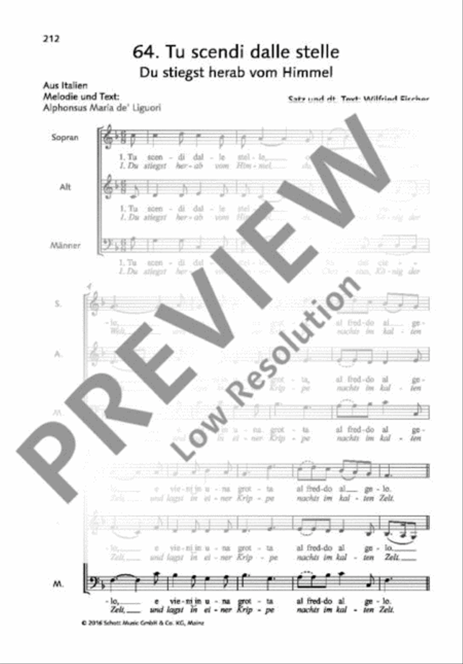Tu scendi dalle stelle Mixed Choir scores gallery preview page 2