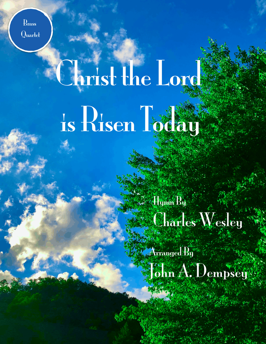 Christ the Lord is Risen Today (Brass Quartet): Two Trumpets, Horn in F and Trombone Brass Quartet scores gallery preview page 1