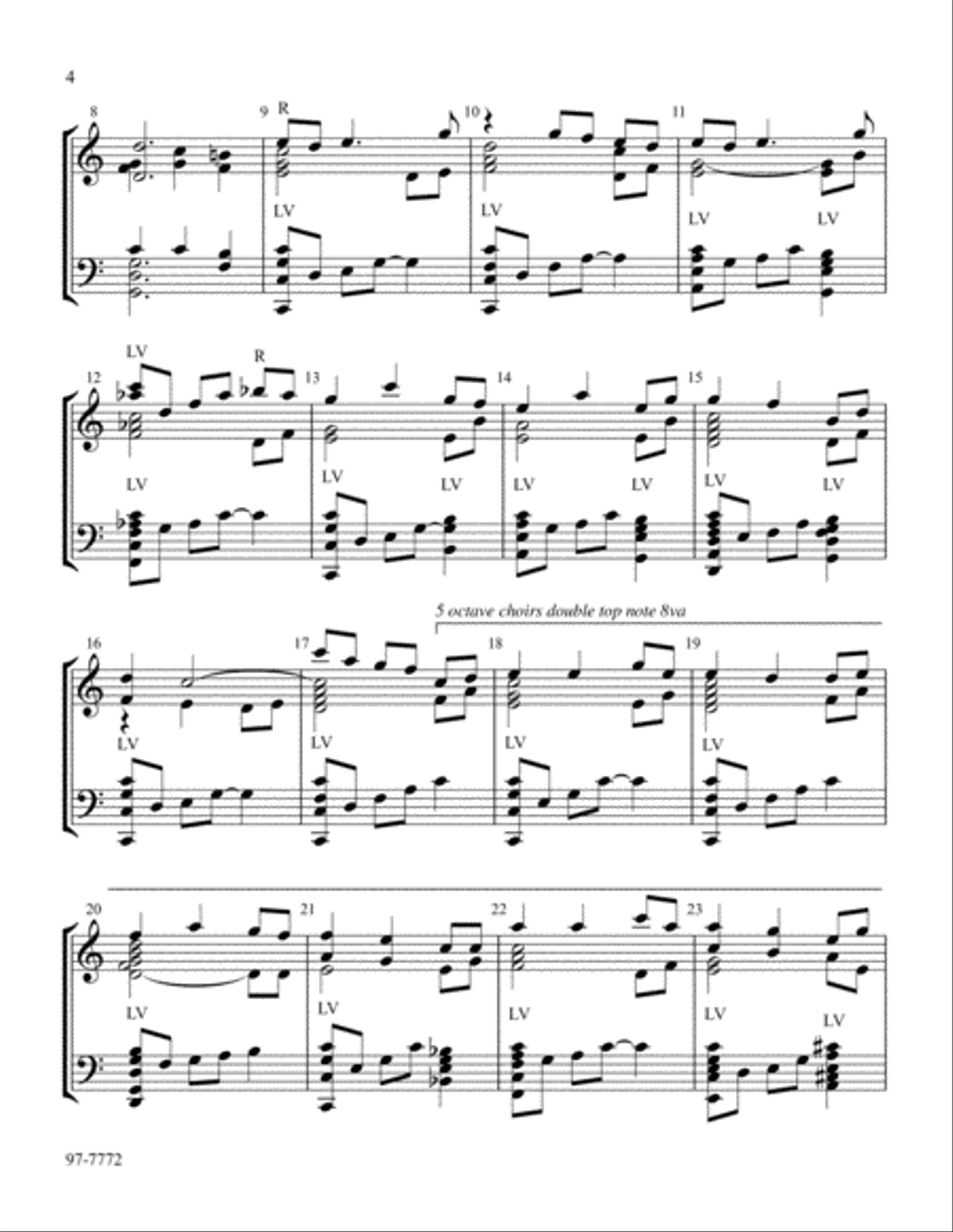 Children of the Heavenly Father (Moklebust) Handbell Choir scores gallery preview page 3