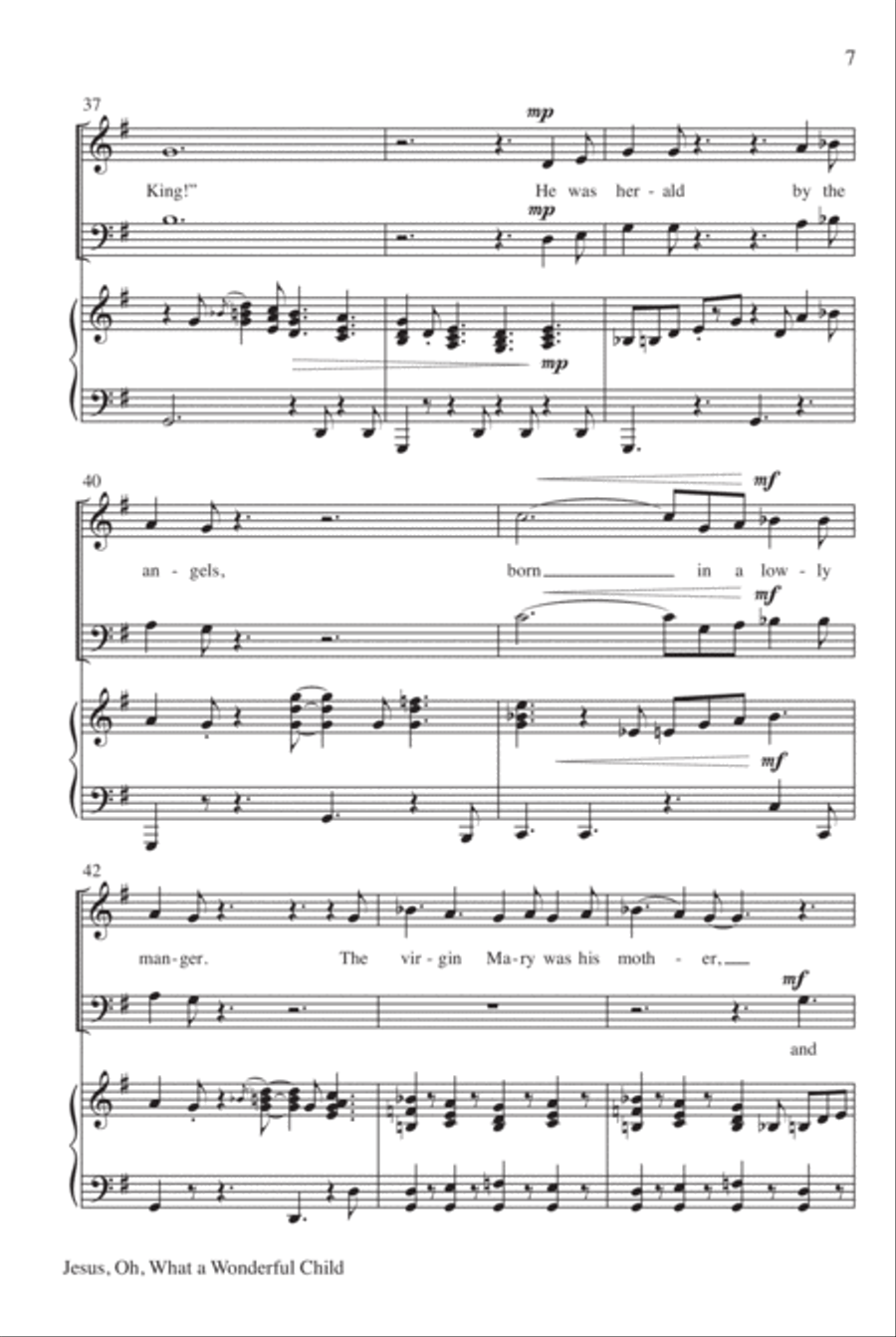 Jesus, Oh, What a Wonderful Child 2-Part scores gallery preview page 8