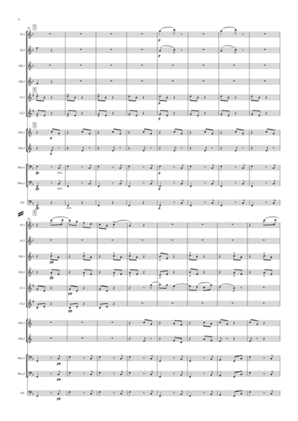 Dvorak: String Quartet No.12 in F Op.96 "American" Mvt.IV Finale - symphonic wind dectet/bass image number null
