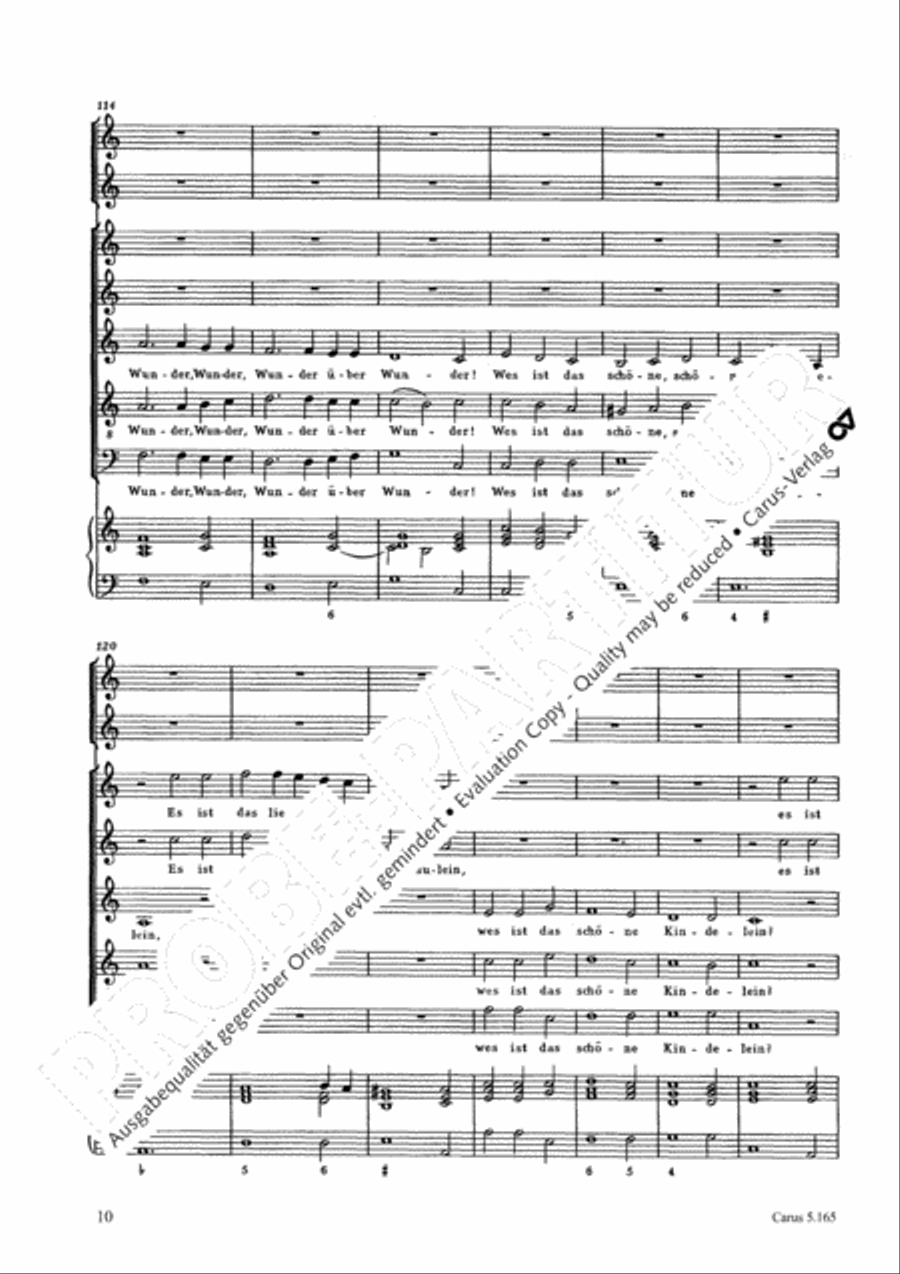 Where is the newborn King (Wo ist der neugeborne Konig) SSATB scores gallery preview page 11