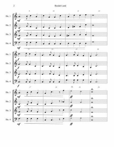 Beulah Land (Horn Quartet #38) image number null