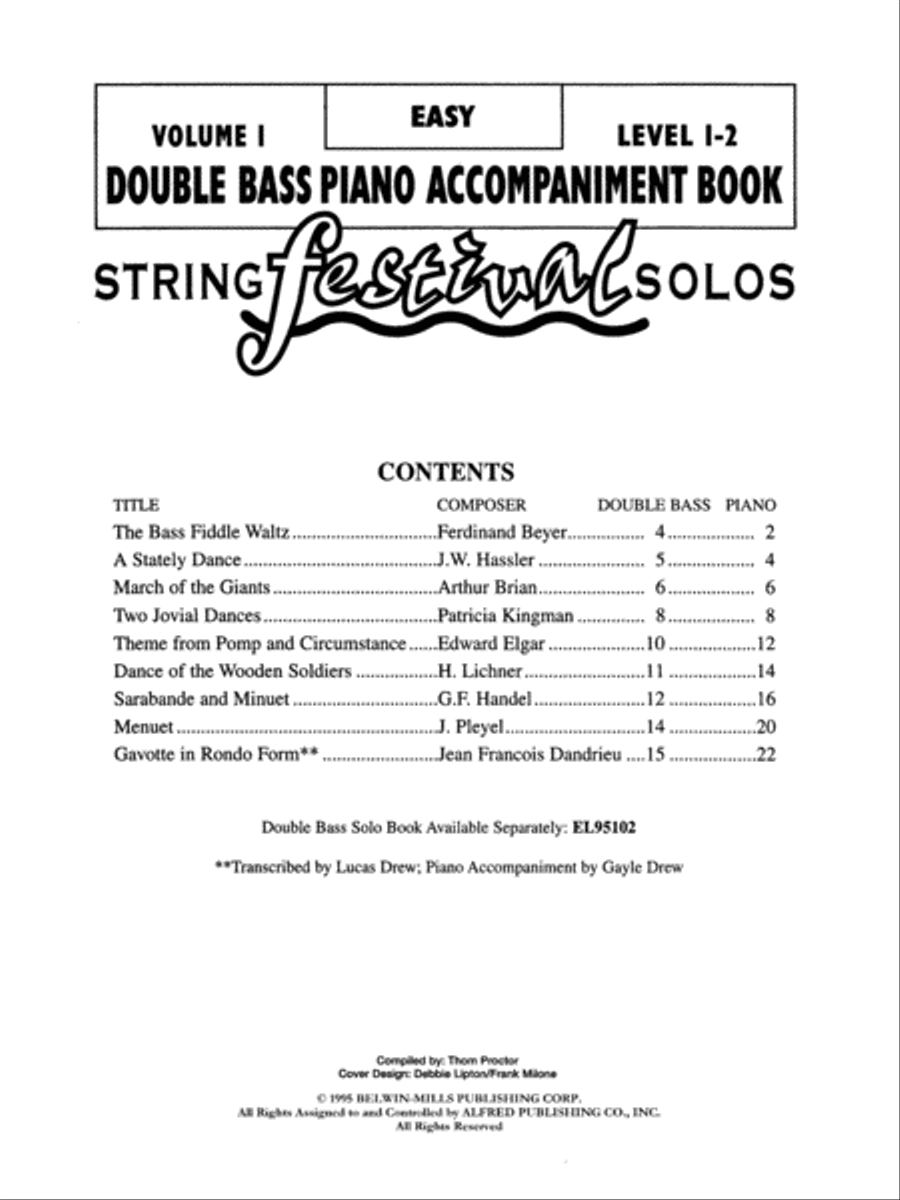 String Festival Solos, Volume 1 Double Bass scores gallery preview page 2