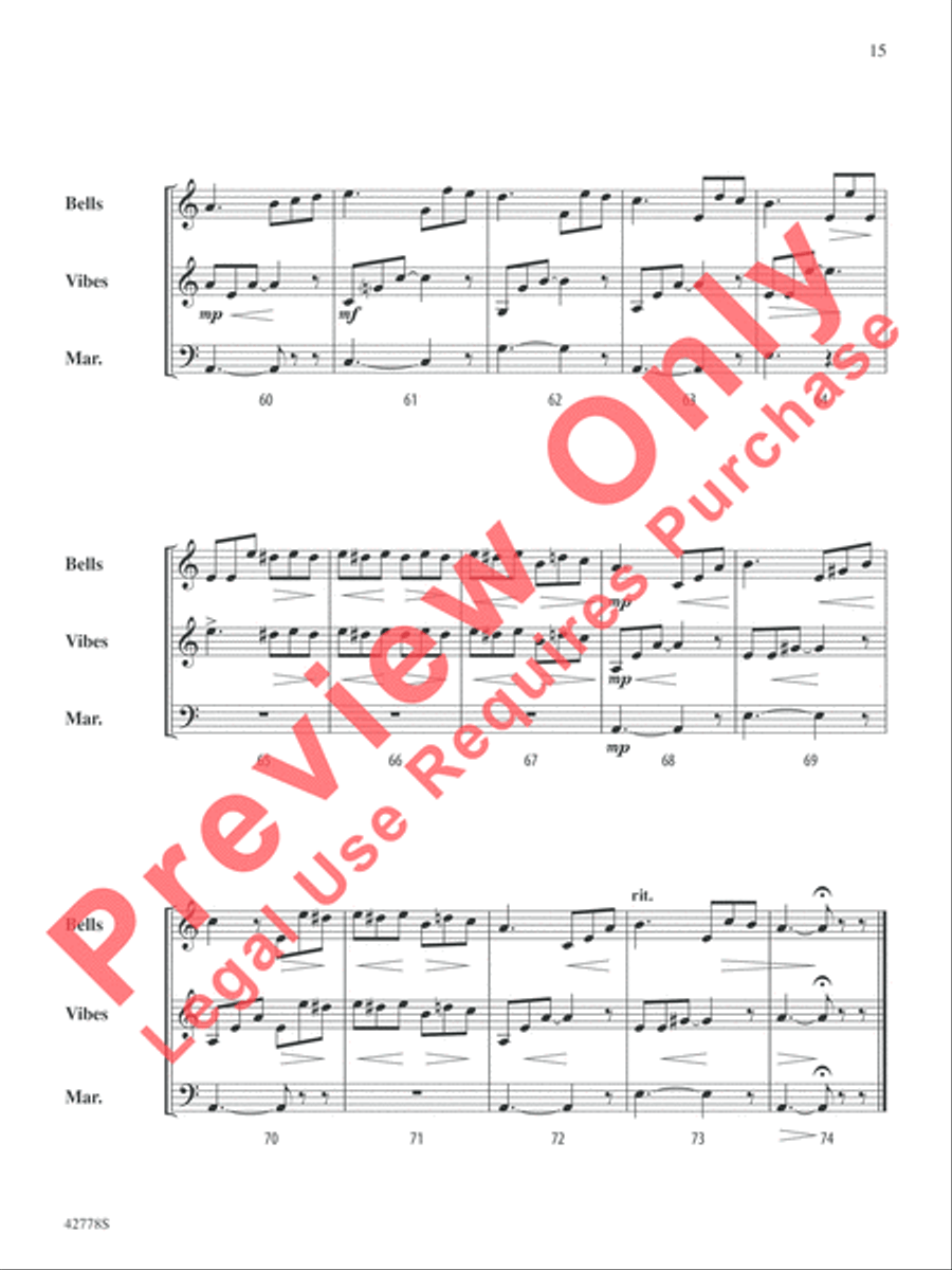 Classic Mallet Trios -- Beethoven Small Ensemble scores gallery preview page 16