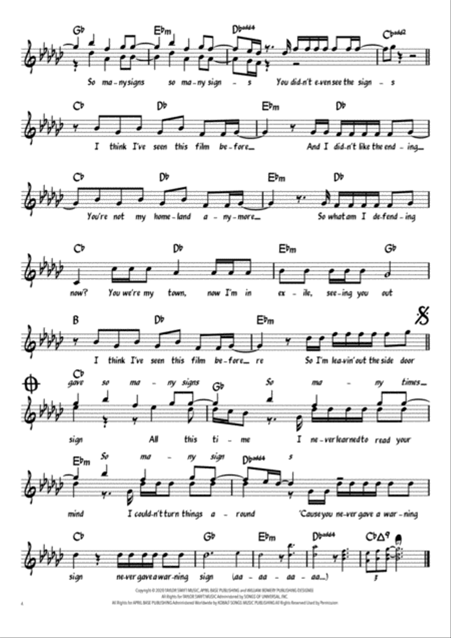Exile Piano scores gallery preview page 4