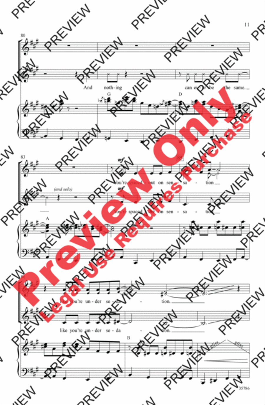 The Time Warp (from The Rocky Horror Picture Show) 2-Part scores gallery preview page 11