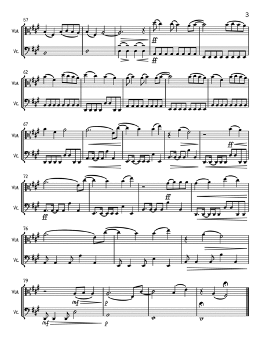 Wildest Dreams String Duet scores gallery preview page 3