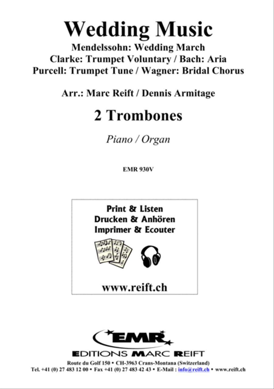 Wedding Music Wedding Music Trombone Duet scores gallery preview page 2