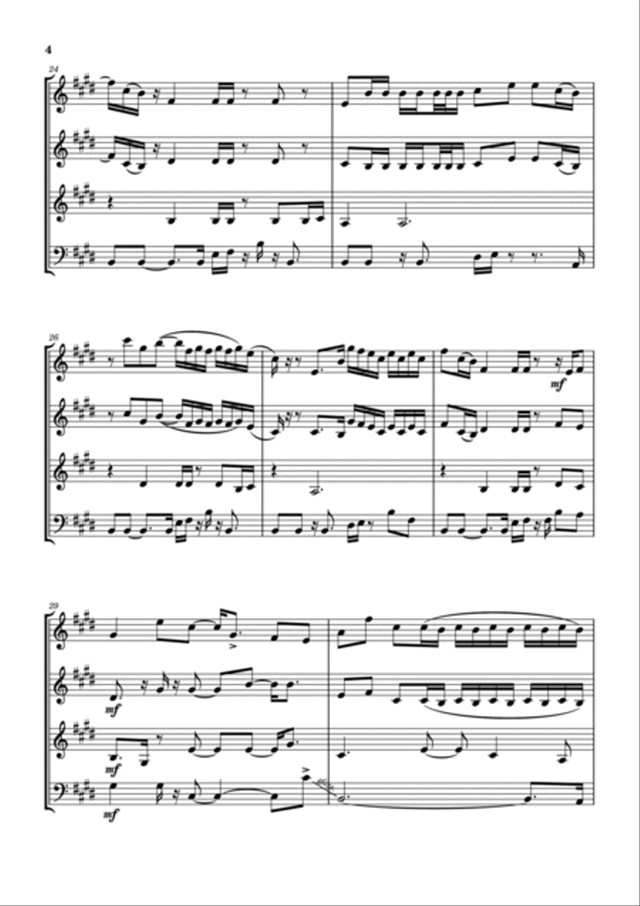 She's Gone She's Gone Woodwind Quartet scores gallery preview page 5