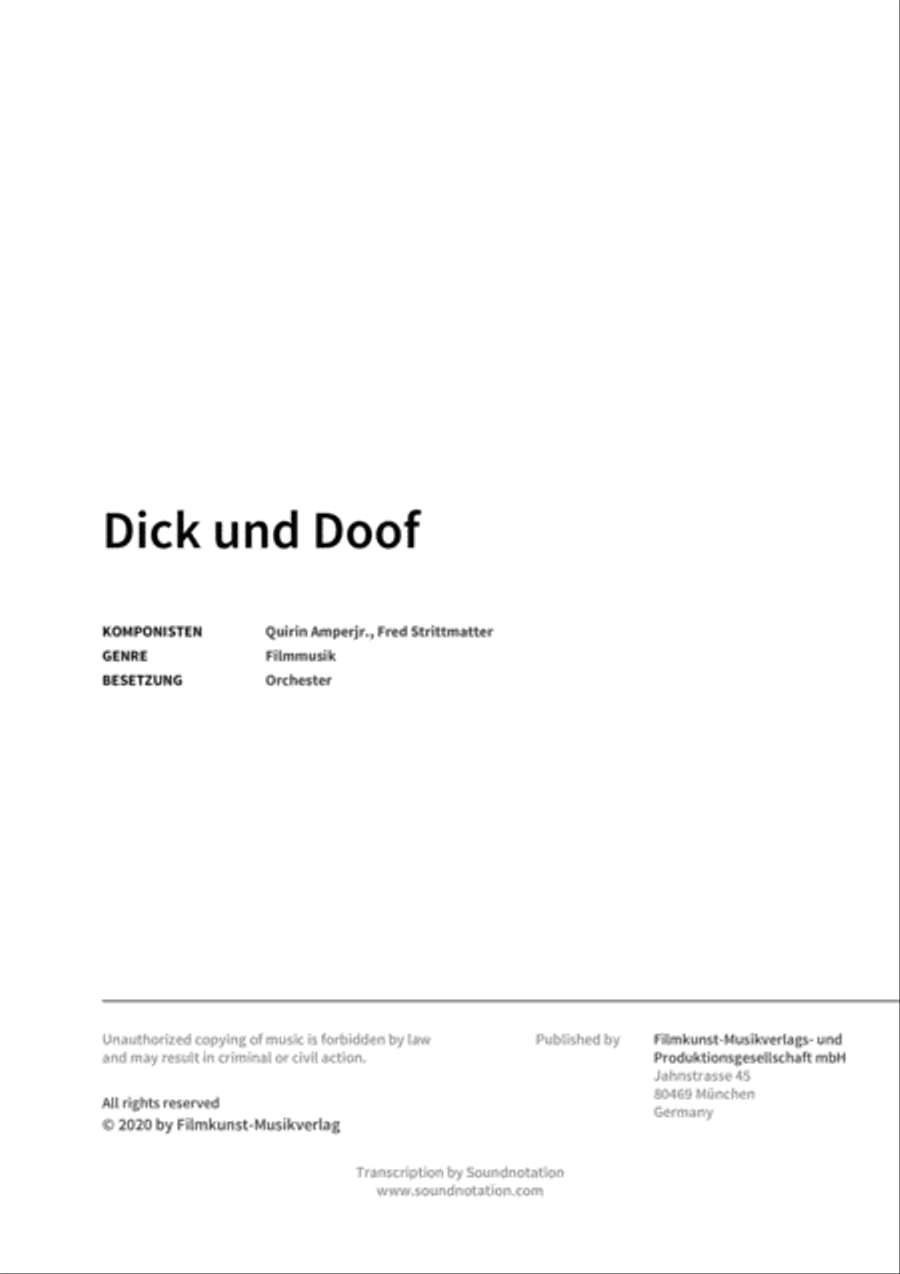 Dick und Doof Score scores gallery preview page 2