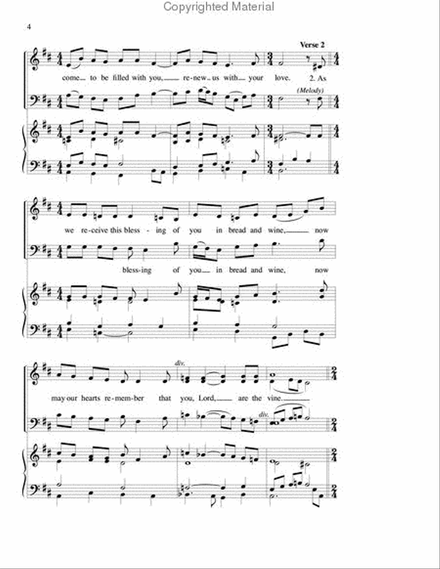 You Are the Bread of Life 4-Part scores gallery preview page 4
