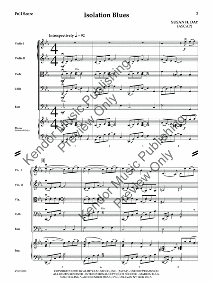 Isolation Blues String Orchestra scores gallery preview page 4