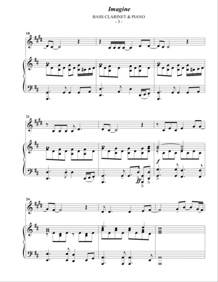 Imagine Bass Clarinet scores gallery preview page 3