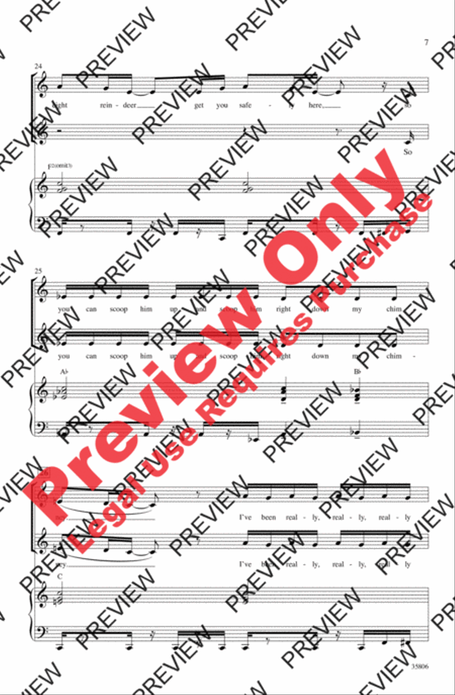 Oh Santa! Women's Choir scores gallery preview page 7