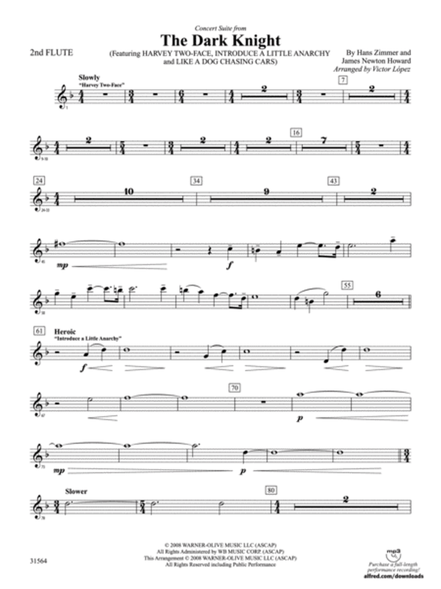 The Dark Knight, Concert Suite from: 2nd Flute