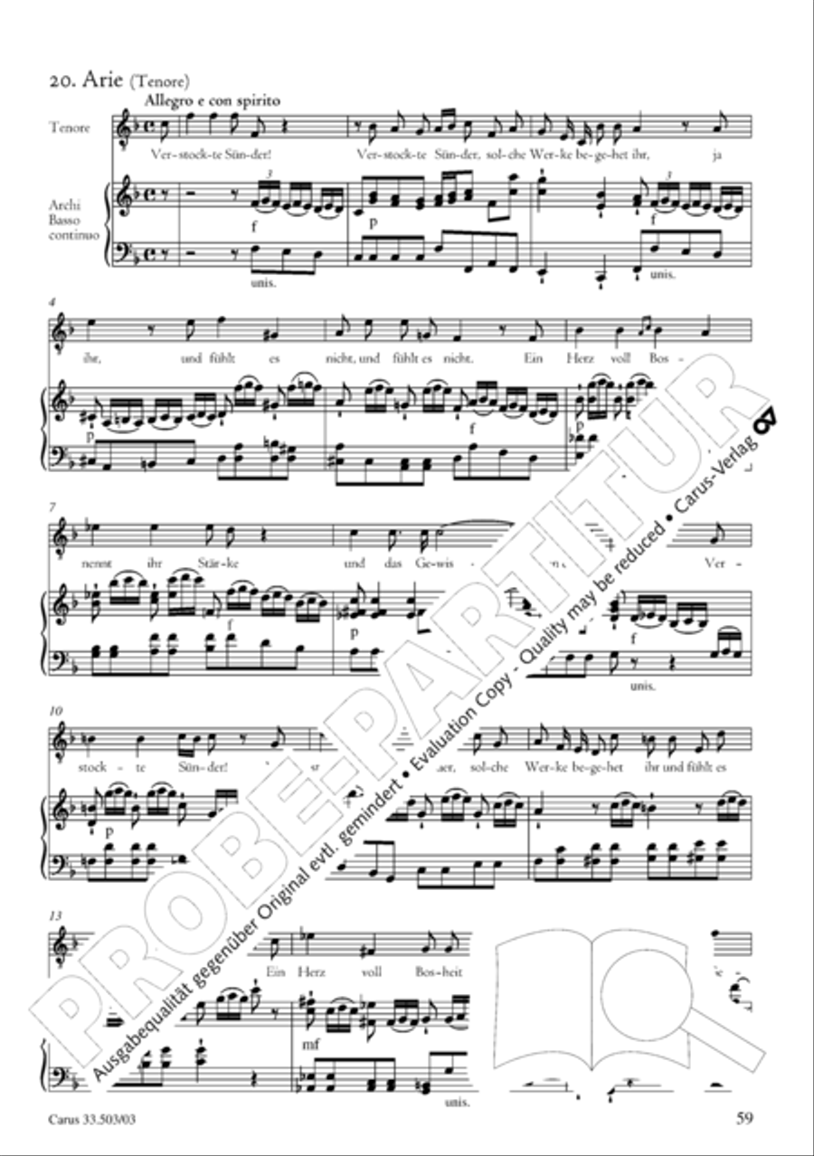 Passion according to St. Matthew (Passions-Musik nach dem Evangelisten Matthaus) SSATB scores gallery preview page 60