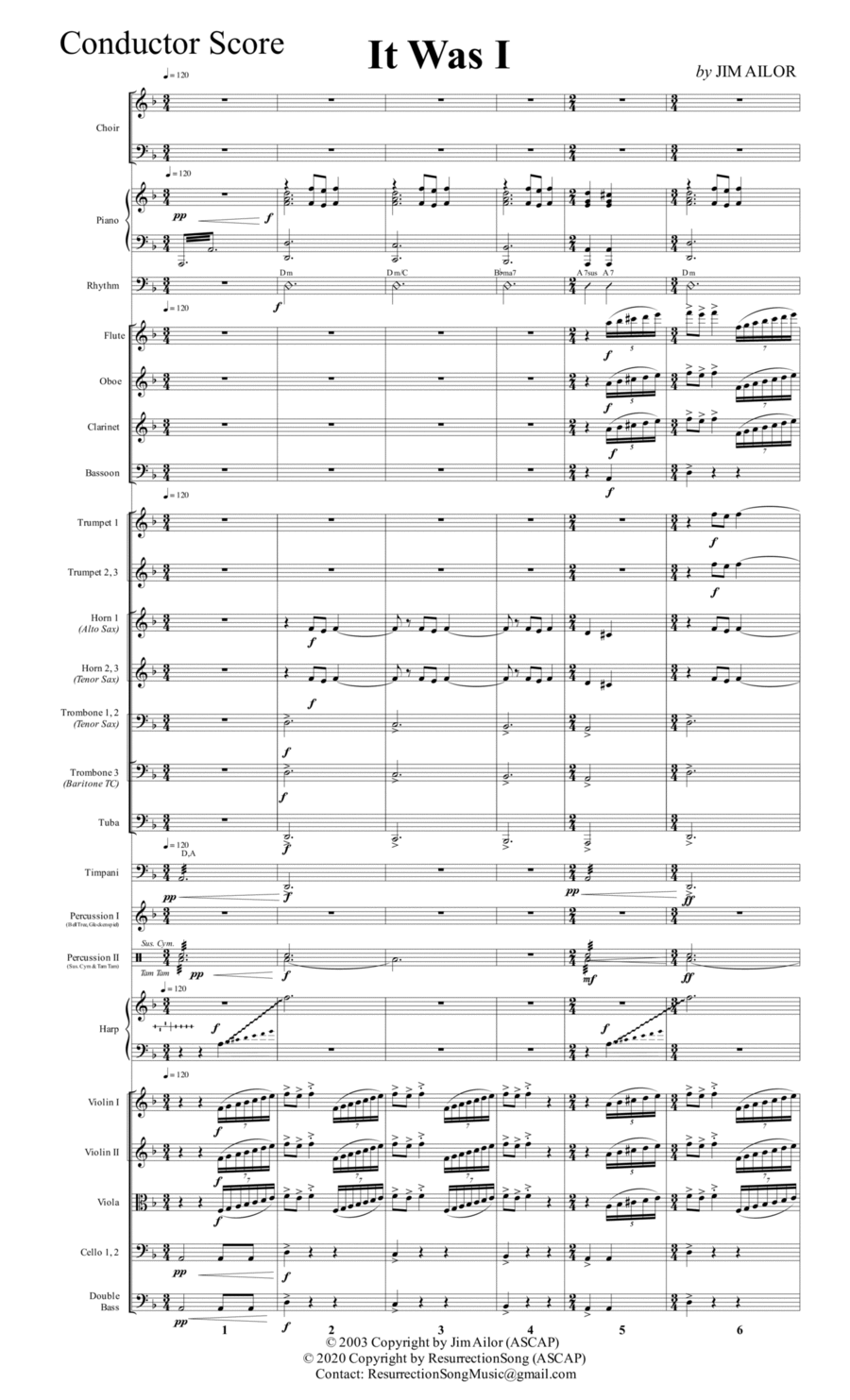 It Was I (Conductor Score)