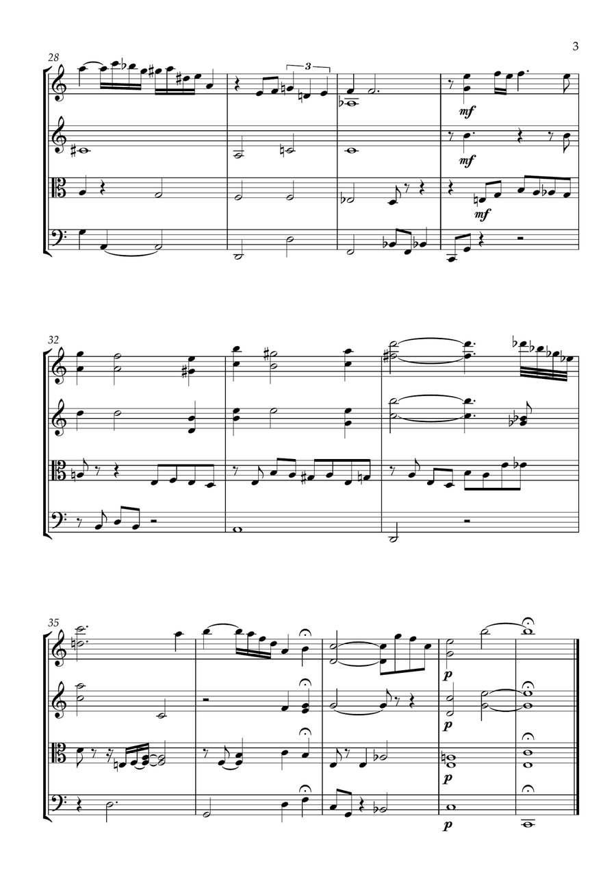 I Should Care String Quartet scores gallery preview page 3