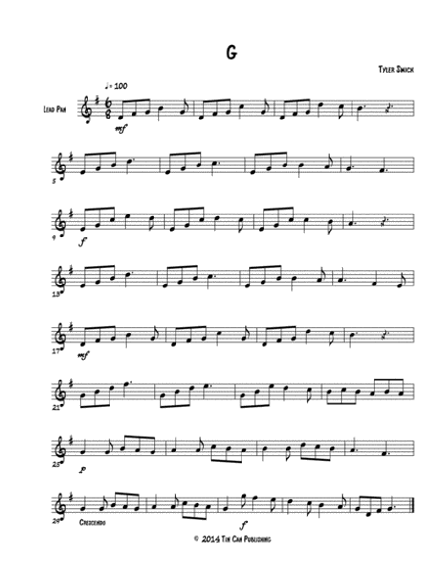 12 Etudes for the Beginning Pannist Steel Pan scores gallery preview page 3