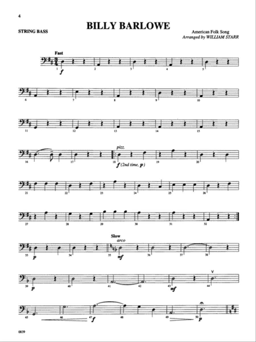 Strings Around the World -- Folk Songs of the U.S.A. String Orchestra scores gallery preview page 7
