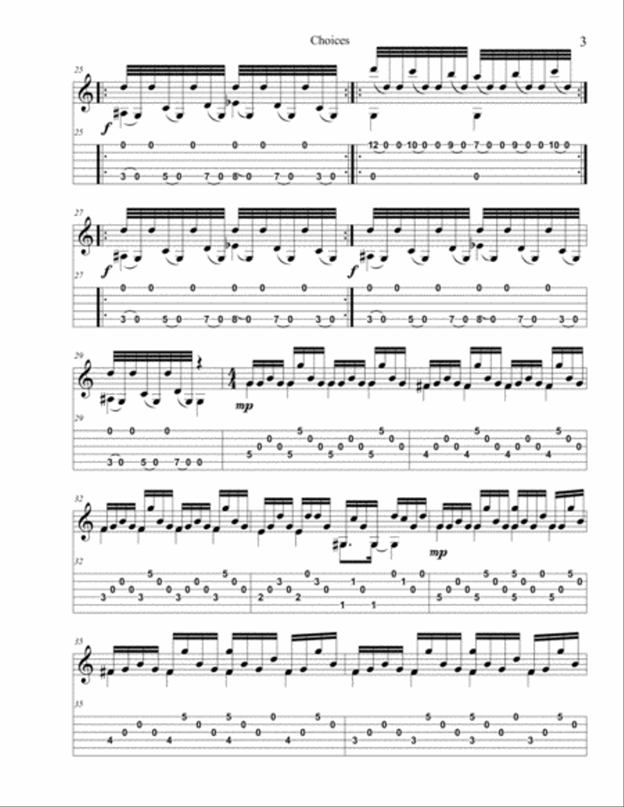 Choices Choices Guitar Solo scores gallery preview page 3