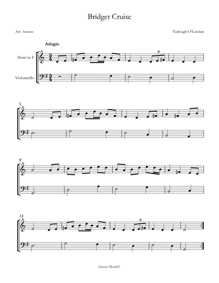 o'carolan bridget cruise easy French Horn and Cello sheet music image number null