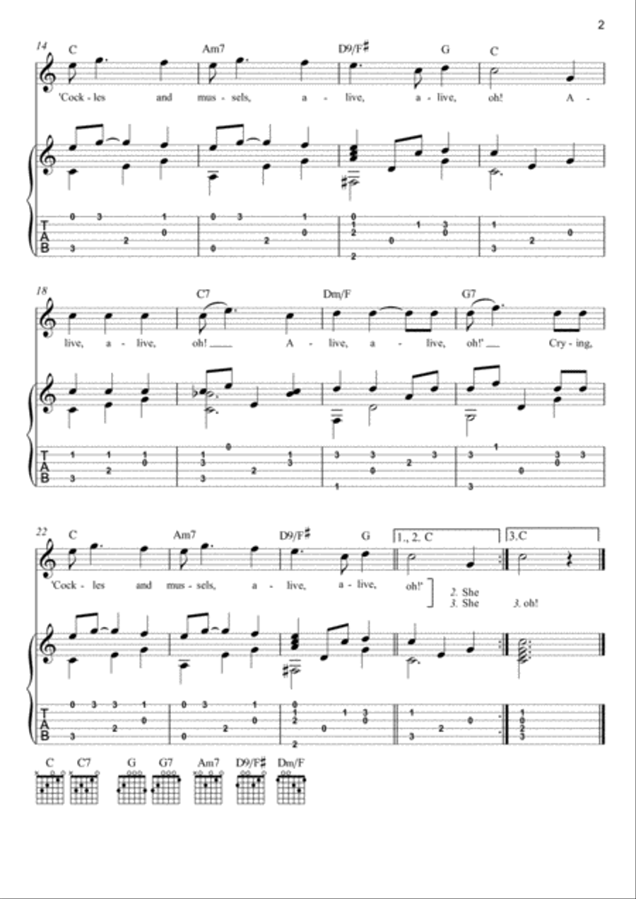 Molly Malone guitar flute duet Flute scores gallery preview page 2