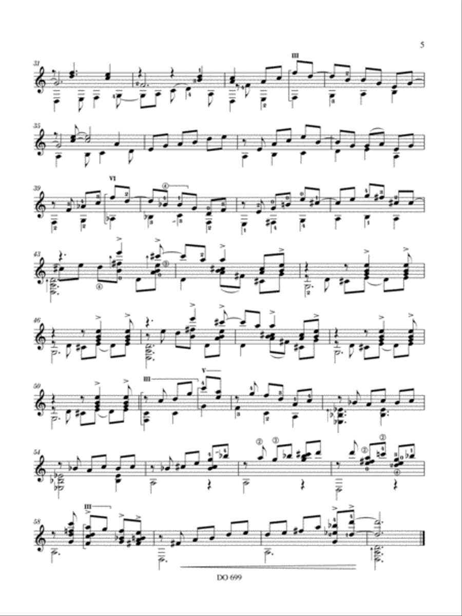 Seis Brevidades (six short pieces) Classical Guitar scores gallery preview page 5