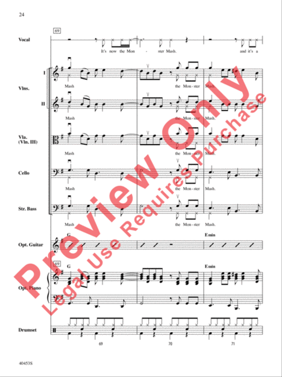 Monster Mash String Orchestra scores gallery preview page 25