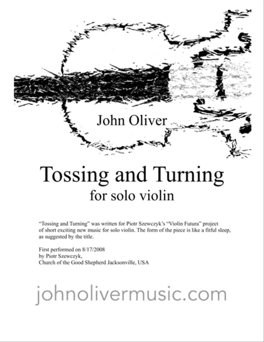 Tossing and Turning for solo violin Violin Solo scores gallery preview page 1