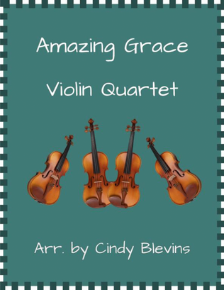 Book cover for Amazing Grace, for Violin Quartet
