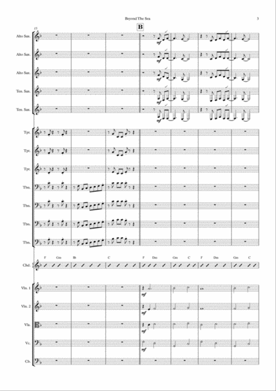 Beyond The Sea Small Ensemble scores gallery preview page 3